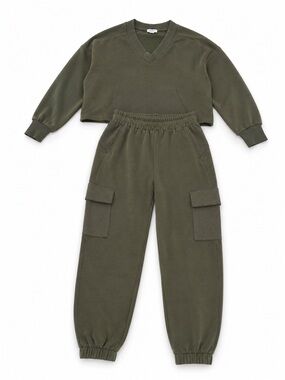 EVEREVE Olive Green Lounge Set Size Medium